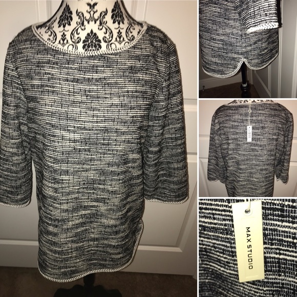 NWT MAX STUDIO XL light cardigan textured top - Picture 1 of 7